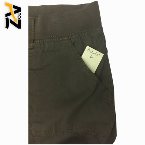 Lee Easy Fit Womens Short Cargo Pants Size M Brown Stretch Cuffed - Picture 7 of 14
